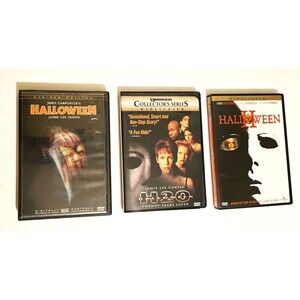 3 Halloween Jamie Lee Curtis DVD Movies Halloween 1 & 2 and H20 Cases & Inserts
